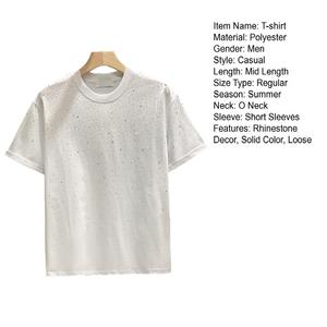 Custom Men's Round Neck Casual T-Shirt | High Street Fashion 2024 | Summer Short-Sleeve <b>Tee</b> - Product Image 6