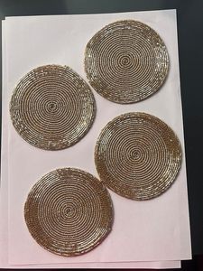 Best-Themed Design Glass Beads <b>Table</b> <b>Coaster</b> Party and Function Tableware Decorative Beast for Mats & Pads - Product Image 2