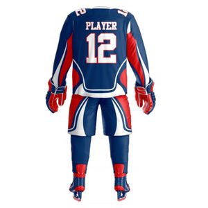 Uniformes de Hockey sobre Hielo Unisex 100% Poliéster, Más Vendidos, Servicio OEM, Personalizables, Transpirables, Sublimados, Estampados y Bordados - Product Image 4