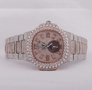 Reloj de Pulsera de Lujo para Hombre, Estilo Hip Hop, con Diamantes Moissanite, Claridad VVS, Movimiento de Cuarzo ETA, Fabricado en Acero Inoxidable - Product Image 6