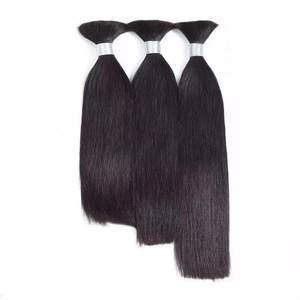 Cabello Humano Virgen Ruso 100% al por Mayor, Doble Trama, Remy, para Trenzas, Liso Sedoso, Ondulado, Sin Enredos, Color Natural Doble - Product Image 2