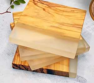 Sous-verres en résine époxy bleue carrée de haute qualité Nouveau style Bois d'olivier et résine de rivière Tapis et tampons de bonne qualité - Product Image 5