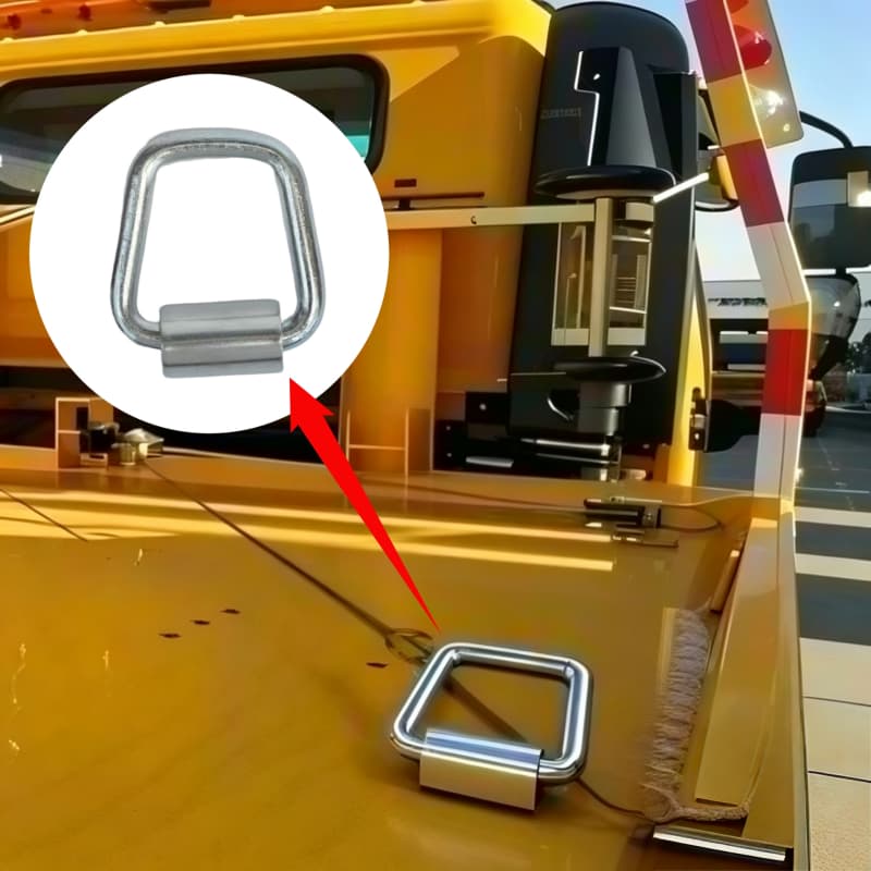 D-ring for truck trailer fixing