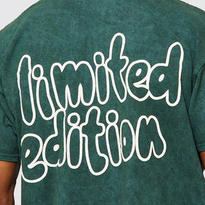 Camiseta Personalizada de Estilo Urbano con Lavado Ácido, 100% Algodón, Talla Grande, Alta Calidad, Transpirable y Ecológica para Hombre - Product Image 5