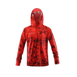 Conjunto de Sudadera con capucha transpirable de seda helada OEM sublimada camisas de pesca de manga larga de secado rápido ligeras anti-UV personalizadas de alta calidad - Product Image 4
