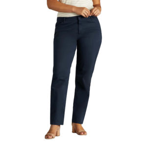 Pantalon décontracté vintage en flanelle respirante pour femme, taille haute élastique, poches latérales, coupe droite, collection automne 2026 - Product Image 2