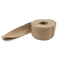 Ruban artisanal en toile de jute large 10 mètres par rouleau, ruban marron naturel pour l'artisanat d'arc, fabrication de couronnes, décoration d'arbre Vietnam