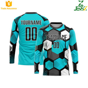 Uniformes de Fútbol Profesionales Unisex 100% Poliéster, Conjuntos Personalizados con Nombre de Equipo, Impresión por Transferencia de Calor, Logotipo Personalizado, Camisetas de Colores OEM - Product Image 3
