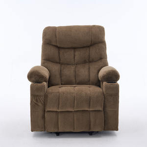 Moderner Elektrischer Relaxsessel mit Heiz- und Massagefunktionen, Dunkelgraue Stoffpolsterung, Fernbedienung - Product Image 2