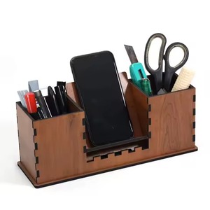 Handmade Acacia Wood <b>Pen</b> Storage Holder Latest Design Pencil <b>Organizer</b> Stand for Desk Office Premium Tableware Use - Product Image 1