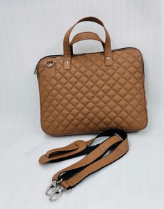 Portable Genuine Leather <b>Laptop</b> Messenger <b>Bag</b> <b>Ladies</b> Crossbody Adjustable Detachable Strap Lightweight Waterproof Unisex Office - Product Image 1