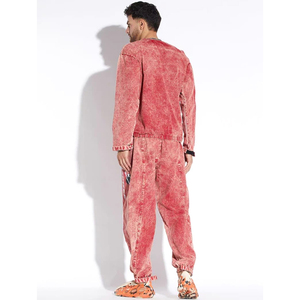 Survêtements personnalisés en tissu lourd délavé à l'acide pour hommes Logo personnalisé Survêtements lourds confortables Nouveauté Survêtements délavés à l'acide pour hommes - Product Image 5