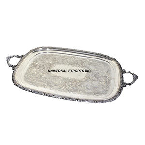 Bandeja de Chocolate con Forma Rectangular Hecha a Mano con Acabado en Plata, Bandeja de Chocolate Decorativa de Metal Ecológica, Nueva Bandeja de Chocolate - Product Image 5