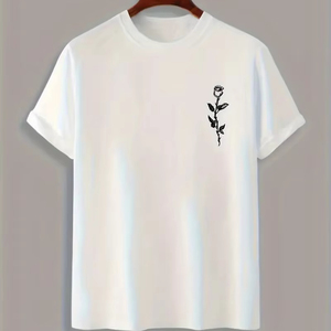 Nouvelle mode hommes été T-Shirt à manches longues décontracté Sport Wear Slim Fit coton bambou respirant grande taille imprimé motif T-Shirt - Product Image 1