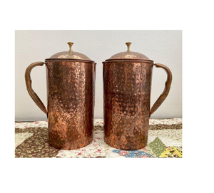 Jarra de jarra de cobre puro Royal Designer para beneficio de salud de agua potable y producto de tamaño personalizado con 3 piezas medianas - Product Image 6