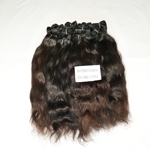100% vente en gros extensions d'un donneur Aucun chimique couleur noire faisceaux ondulés aucune perte temple brut vierge cheveux humains vietnamiens - Product Image 4