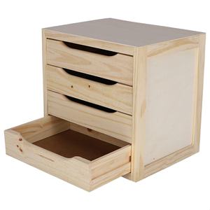 Cassettiera WELL HOME a 4 cassetti, finitura non verniciata, 39x30x37cm - Product Image 4