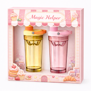 Coffret Cadeau Licorne <span class=keywords><strong>Princesse</strong></span> Adorable – Gourde d'extérieur en Tritan sans BPA pour Enfants avec Paille, Bouteille en <span class=keywords><strong>Plastique</strong></span> Anti-fuite pour l'extérieur - Product Image 5