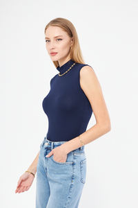 Cuello alto Sin mangas Cuerpo de viscosa Slim Fit Casual Relax y ropa interior elegante con función Anti-Pilling - Product Image 2