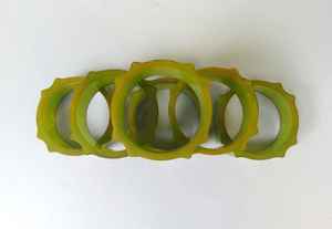 <b>Resin</b> Napkin <b>Ring</b> Wedding Dining Table Cloth Holder with Stripe Design for Party - Product Image 2