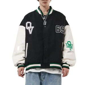 Vestes universitaires en laine pour hommes imprimées sur mesure, manches longues, veste de baseball avec lettres vierges, veste de sport pour hommes - Product Image 1