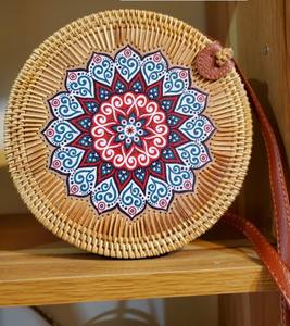 Bolso de mimbre tejido a mano para mujer, bolsa de mimbre Bali - Product Image 3