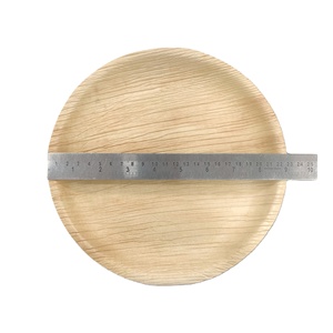 Assiette de mariage jetable de 9 pouces en or blanc personnalisée de haute qualité en bois gaufré pour des dîners de fête élégants - Product Image 5