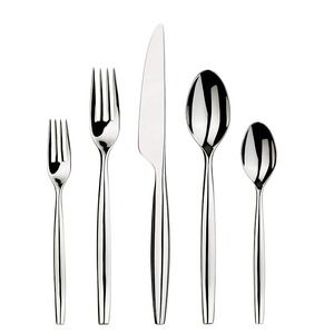 Juego de cubiertos con acabado de espejo clásico Cubiertos de acero inoxidable Premium para comedor formal Vajilla elegante para el hogar y eventos - Product Image 2