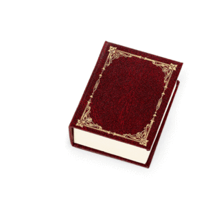 Jeulia Gothic Vintage Red Flip-Top Book-Shaped <b>Ring</b> <b>Box</b> - Product Image 1