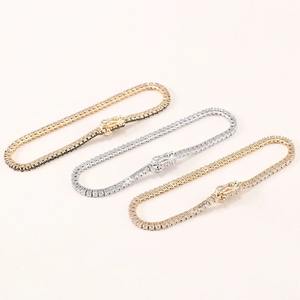 Chaîne de tennis Moissanite de meilleure qualité en argent sterling 925 Bracelet 14K/18K Bracelets de tennis en zircone - Product Image 6