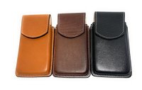 Étui portefeuille de téléphone en cuir véritable d'Argentine fait à la main avec sangle magnétique Stron étui personnalisé en relief floral