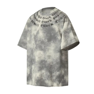 Custom Summer Streetwear Unisex T-Shirt Men Drop Shoulder Regular Fit Solid Quick Dry 100% Cotton Knitted O-<b>Neck</b> 180g - Product Image 3