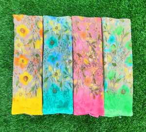 Ropa de uso diario, Sari estampado, Sari sin peso con blusa SAREE, tela suave de la mejor calidad - Product Image 6