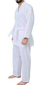 ชุดกิโมโน Jitsu ชุดฝึกศิลปะการต่อสู้เทควันโดแขนยาวผ้าคอตตอนแขนยาวสีขาวชุดฝึกศิลปะการต่อสู้ - Product Image 5