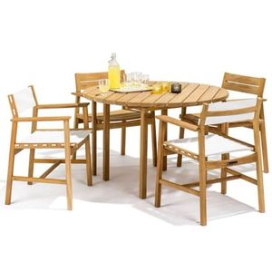 Mesa de comedor para exteriores y juego de sillas de comedor fabricados en Indonesia - Product Image 1