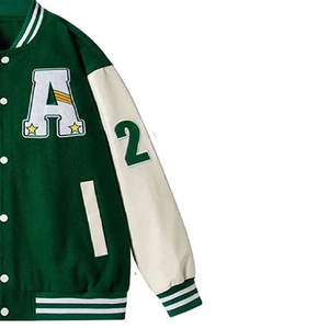 Chaqueta universitaria de alta calidad para hombre, chaqueta universitaria de béisbol de cuero de lana bordada personalizada, suministro directo de fábrica al por mayor - Product Image 3