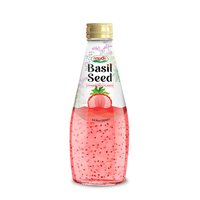 Jus de fruits frais pressé Nawon, certifié ISO, purée de graines de basilic, bon pour la santé, bouteilles en verre 290 ml, prix abordable