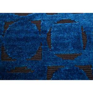 Alfombra de Lana y Seda Azul Azalea Anudada a Mano, Diseño Geométrico Rectangular para Sala de Estar, Pasillo, Ideal para Adolescentes - Modelo Aiws-3006 - Product Image 3