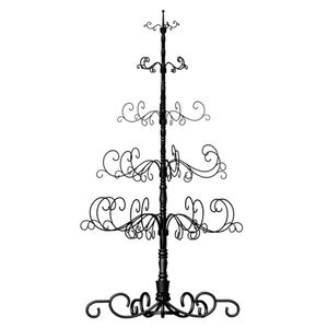 Arbre de Noël en fil de fer forgé, finition noire, pour décoration de table, arbre de Noël, cadeau de Noël, de Pâques - Product Image 1