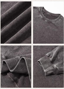 Custom Men's Distressed Sweatpants350gsm Boxy Oversized & Heavyweight Vintage Acid Wash Basics sudadera de mezcla de algodón - Product Image 5