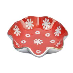 Best Shape Metal <b>White</b> Printed <b>Bowl</b> New Look Aluminium <b>Serving</b> <b>Bowl</b> for Home & Wedding Tabletop Food <b>Serving</b> <b>Bowls</b> - Product Image 2