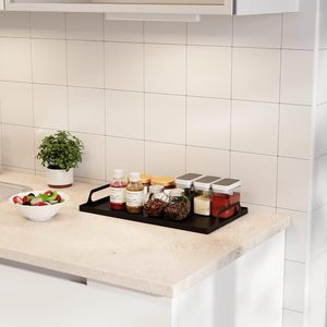 ถาดเสิร์ฟโลหะทำมือ ดีไซน์ทันสมัยจากอินเดีย เป็นมิตรกับสิ่งแวดล้อม ใช้กับเครื่องล้างจานได้ เหมาะสำหรับใช้ในบ้านและร้านอาหาร - Product Image 6