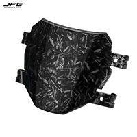 JFG PP Vorderes Nummernschild für Surron Light Bee Carbon-Optik Weißes Muster Wassertransferdruck Kundenspezifisches Motorrad-Panel