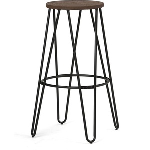 Taburete de uñas nórdico antiguo, taburete de Bar, sillas de Metal, tela moderna OEM, barra de efecto de color negro personalizada, asiento de cuero en venta al por mayor - Product Image 2