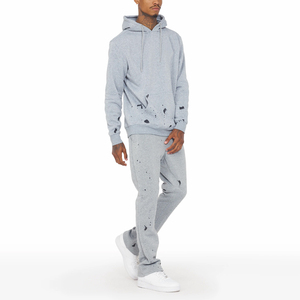 Men's Bold Graphic Eco-Friendly Training Fitness Sports <b>Tracksuit</b> Winter Two-Piece Set Custom Logo Printed 100% Cotton Plain - Product Image 6