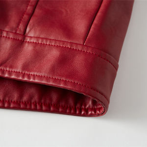 แจ็กเก็ตผู้ชายเสื้อแจ็กเก็ตบอมเบอร์ลายขวางเสื้อโค้ทสตรีทฤดูใบไม้ร่วงฤดูหนาวแจ็คเก็ตหนังขนสัตว์สำหรับผู้ชายเสื้อโค้ทเข้ารูปสำหรับรถจักรยานยนต์ - Product Image 4