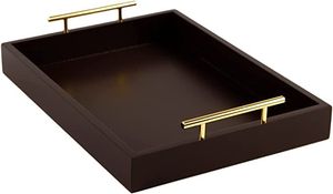 Plateau de service à dessert moderne en métal durable de forme longue Plateaux et plats de Noël décoratifs Matériau moulé en aluminium argenté - Product Image 2