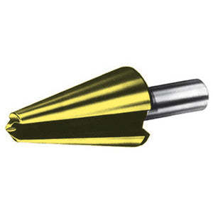 20 Taper 2-Flute Conical <b>Cutters</b> for Sheet Metal Tin-Coated HSS Steel Cylindrical Connection-8885g 3 for Magnetic Base Drills - Product Image 1