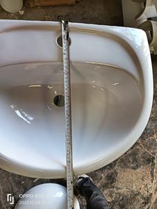 Juego de lavabo de pedestal de lavado de reposo moderno, montaje de grifo de un solo orificio, forma ovalada - Product Image 6