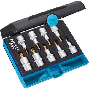 Hazet 9-Piece <b>Set</b> of 1/2'' Short Square <b>TORX</b> Screwdriver <b>Socket</b> - Product Image 2